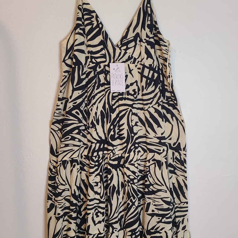 Patrons of Peace Black and White Halter Sundress
